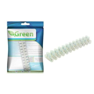 Imagem de 10 Peças - Conector Barra Sindal 12 Posições 4Mm - 3 Amp - Green