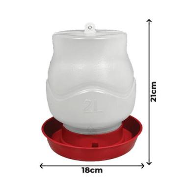 Imagem de Bebedouro 2Lts + Comedouro 1,5Kg 8 Furos Ave Galinha Codorna - Avipet