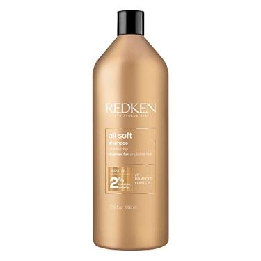 Imagem de Redken Shampoo All Soft,Promove hidratação profunda e 15x mais maciez, Hidratação e Brilho, Fórmula com óleo de argan, Para cabelos secos e opacos, 1L