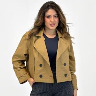 Imagem de Casaco Hering Trench Coat Curto com Botão Feminino-Feminino