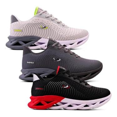 Imagem de Kit 3 Tênis Masculino Exercício Funcional Academia Corrida Confortavel