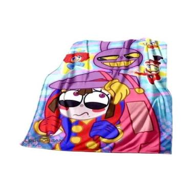 Imagem de Cobertor Digital Circus Cartoon De Flanela Quente E Confortável Para S