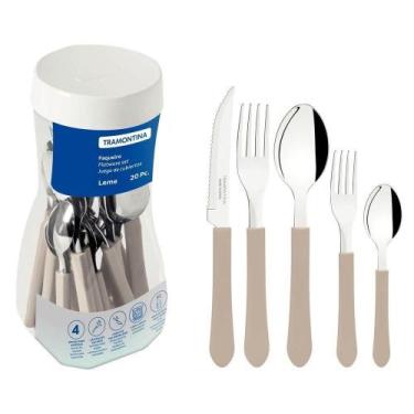 Imagem de Faqueiro Tramontina Leme Com Lâminas Em Aço Inox E Cabos De Polipropil