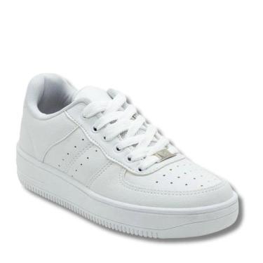 Imagem de Tênis Ollie Casual Moderno Minimalista Masculino Branco, 41