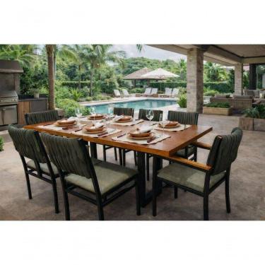 Imagem de Conjunto Externo Náutica 8 Cadeiras Elegance Solare-verde Pt