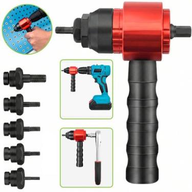 Imagem de Rebitadeira Rebitador Adaptador Rebite Rosca Parafusadeira Furadeira o