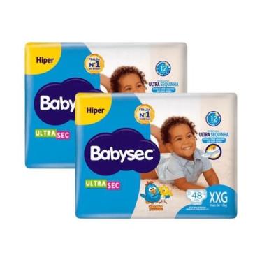 Imagem de Kit 2 Fraldas Babysec Ultrasec Hiper Galinha Pintadinha XXG com 48 uni