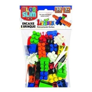 Imagem de 30 Blocos Montar Montagem Encaixe Brinquedo Educativo - G&L