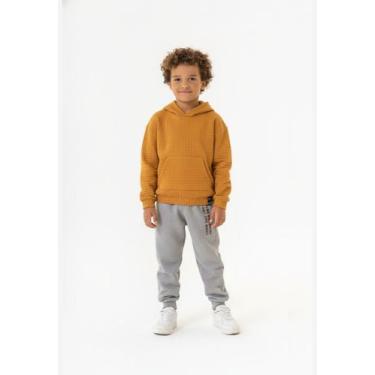 Imagem de Conjunto Infantil Blusão e Calça Guloseima, Marrom, 6