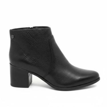 Imagem de Bota Cano Curto Feminina Couro Bottero 346901 Preta, Preto, 35