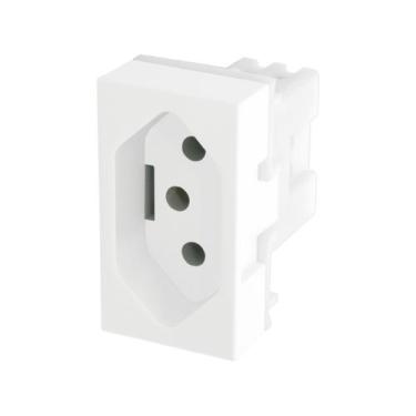 Imagem de Tomadas Módulo Padrão 2P+T 10A + Módulo USB + Placa 4x2 Evidence/Modul