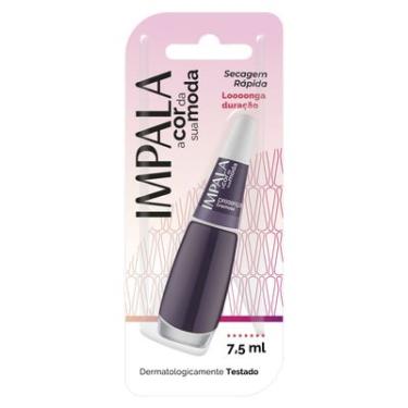 Imagem de Impala Esmalte Cremoso A Cor da Moda Presença Roxo Intenso 7,5ml Vegano