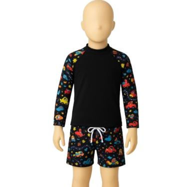 Imagem de Conjunto Infantil Termica + Sunga Bella Fiore Proteção Uv Confortavel Piscina Moda Prai...
