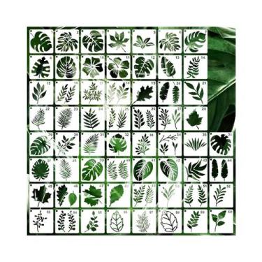 Imagem de Estênceis De Folhas E Galhos Pequenos 60 Peças Para Pintura De Cartões