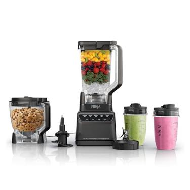 Imagem de Ninja BR601AMZ Sistema de cozinha de trituração total Ninja para smoothie, congelado, extrato, costeleta e massa, 1200 watts, jarra de tamanho completo de 2,041 g, tigela para processador de alimentos