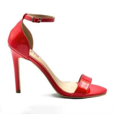 Imagem de Sandalia Zatta Salto Fino Maya Vermelho Vermelho 35-Feminino