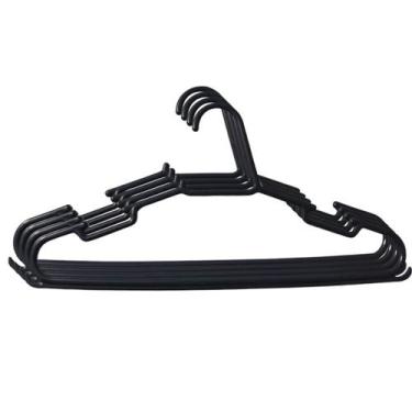 Imagem de Kit com 190 Cabides Preto - Pendurador de Roupas - Adulto - Cabides Ma