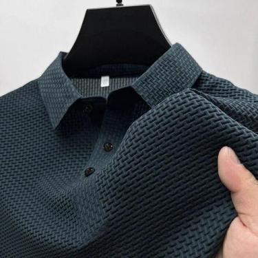 Imagem de Camisa Polo Masculina De Verão Com Manga Curta, Fresca, Respirável, Ca
