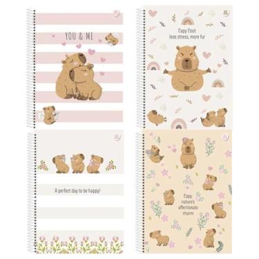 Imagem de Caderno Espiral Capa Dura 1x1 - 80 Folhas - Capycuties - Animativa - S