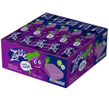 Imagem de Bala Drops Mastigavel Zolle Uva Florestal 10 Unidades De 35G