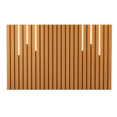 Imagem de Cabeceira Hiroshima Para Cama Solteiro MDP MDF Com LED Mesas Nature Preto Bechara Móveis