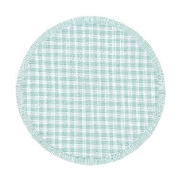 Imagem de Jogo Americano Copa E Cia Avulso Trama Circular Vichy Verde