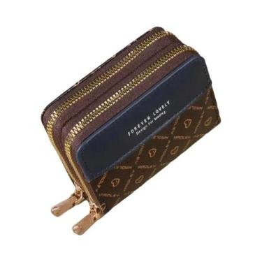 Imagem de Carteira Mini Chic Com Proteção RFID Em material sintético, Zíper Dupl