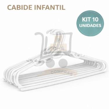 Imagem de Cabide Infantil Kit 10 Unidades Baby Plastico Reforçado Para Roupas Be