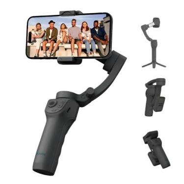Imagem de Estabilizador Gimbal S5 3 Eixos Peining Smartphone celulares cor:Preto
