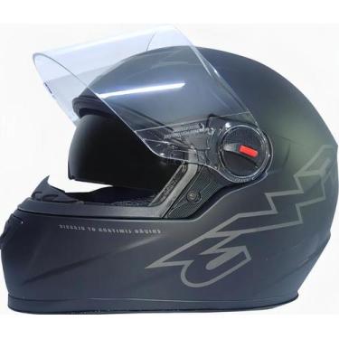 Imagem de Capacete Moto Fechado FW3 Modelo GTX Classic Com Óculos Interno, Preto