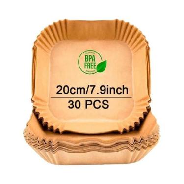 Imagem de Forros De Papel Descartáveis Grandes Para Fritadeira De Ar (Air Fryer)