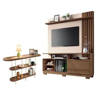 Imagem de Estante Home Theater Artheo Castanho Off White Com Aparador Infinity C