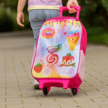 Imagem de Mochila Sweeties Rosa com Rodinhas: linda, prática e apaixonante! Volt