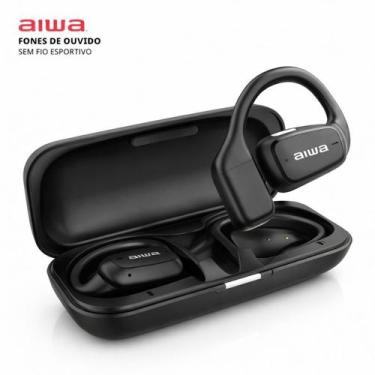 Imagem de Fone de Ouvido Bluetooth Esportivo Sem Fio Aiwa AW-AK56  Cor Preto