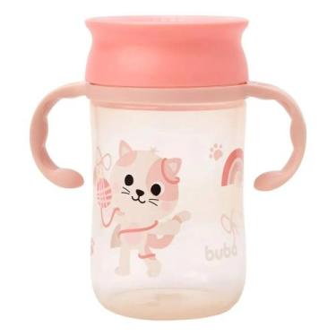 Imagem de Copo Treinamento Buba C/Alça Removivel 360 Zoo Gato 300ml