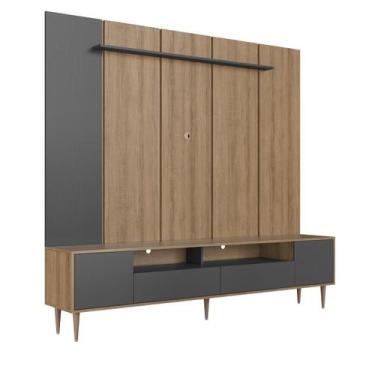 Imagem de Home Rack E Painel Para Tv Até 75 Polegadas Com Iluminação Led Rotterd