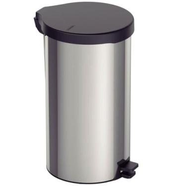 Imagem de Lixeira Redonda com Pedal 20L Tramontina New Aço Inox Polido para Banh