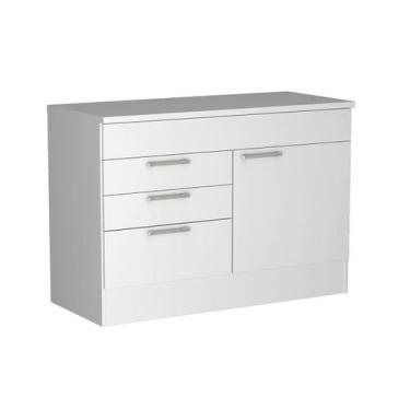 Imagem de Balcão Multiuso com 2 Gavetas e 2 Portas Nova Mobile Branco - Emovell