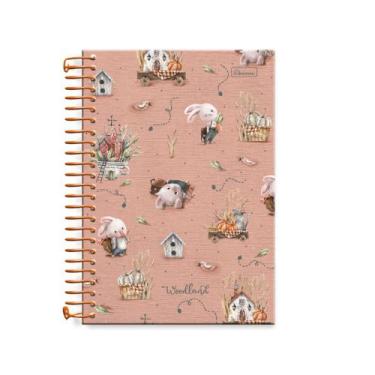 Imagem de Caderneta Espiral Capa Dura Pequena 1/8 Woodland 90g 80 Folhas CADERSI