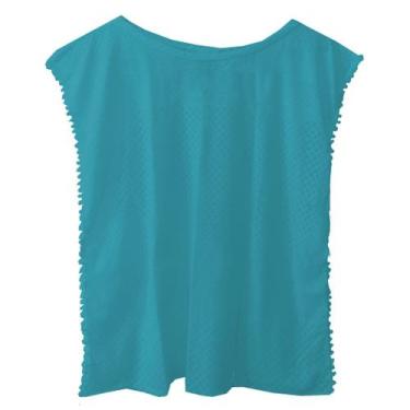 Imagem de Saída de Praia Infantil Turquesa Escuro Everly, 4