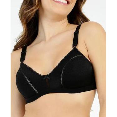 Imagem de Sutiã Bibelô Demillus com relevo sem bojo sem aro poá  61486, Preto, 4
