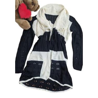 Imagem de Blusa Feminina Cardigan Manga Longa - Multmix, Petro, Tamanho Único
