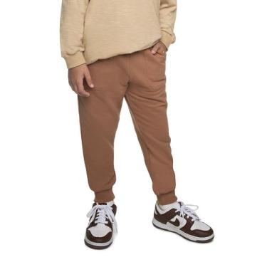 Imagem de Calça Infantil Moletom Peluciado Marrom Caramelo Have Fun, 8 anos