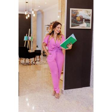 Imagem de Macacão com decote profundo - Bella Madamme, Roxo, P