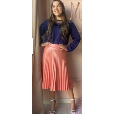 Imagem de Saia longa com pregas - angelafashionalminoafonso