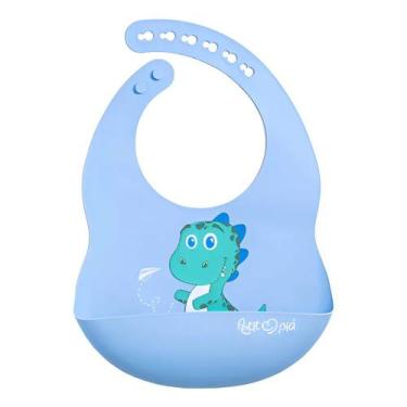 Imagem de Babador Silicone Cata Migalhas Dinossauro Petit Pia - Petit Piá