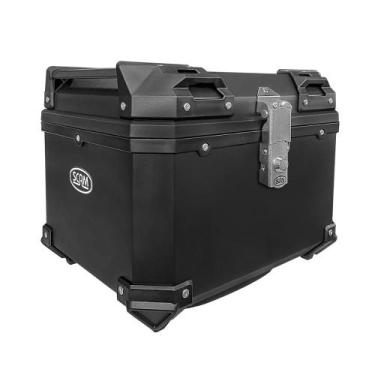 Imagem de Baú Traseiro Scam 42 litros Economy Moto Bauleto com Base, Preto