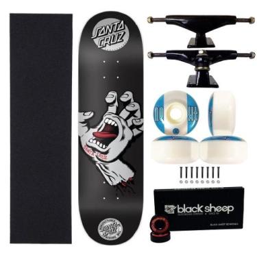Imagem de Skate Santa Cruz 8.0 Montado Profissional Roda Next 101a, Azul