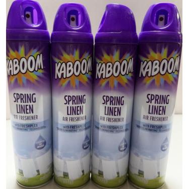 Imagem de Desodorizador de Ambiente Kaboom Spring Linen 283 ml Pack com 4 - Marc