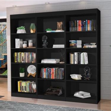 Imagem de Estante para Livros Multiuso 178CMX153CM Larissa Preto - Espresso Móve